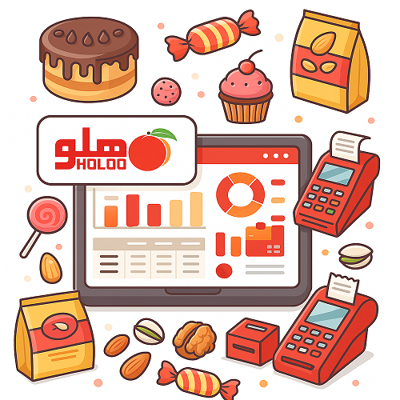 نرم‌افزار حسابداری قنادی و آجیل‌فروشی هلو APEX